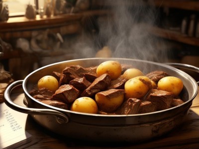 干牛肉炖土豆，牛肉泡发后炖多久才能软烂土豆入味不柴？