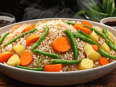 胡萝卜土豆四季豆炒饭，三素搭配炒饭有什么烹饪秘诀？