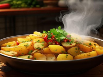 家庭版干锅土豆片怎么炒才脆不粘锅?
