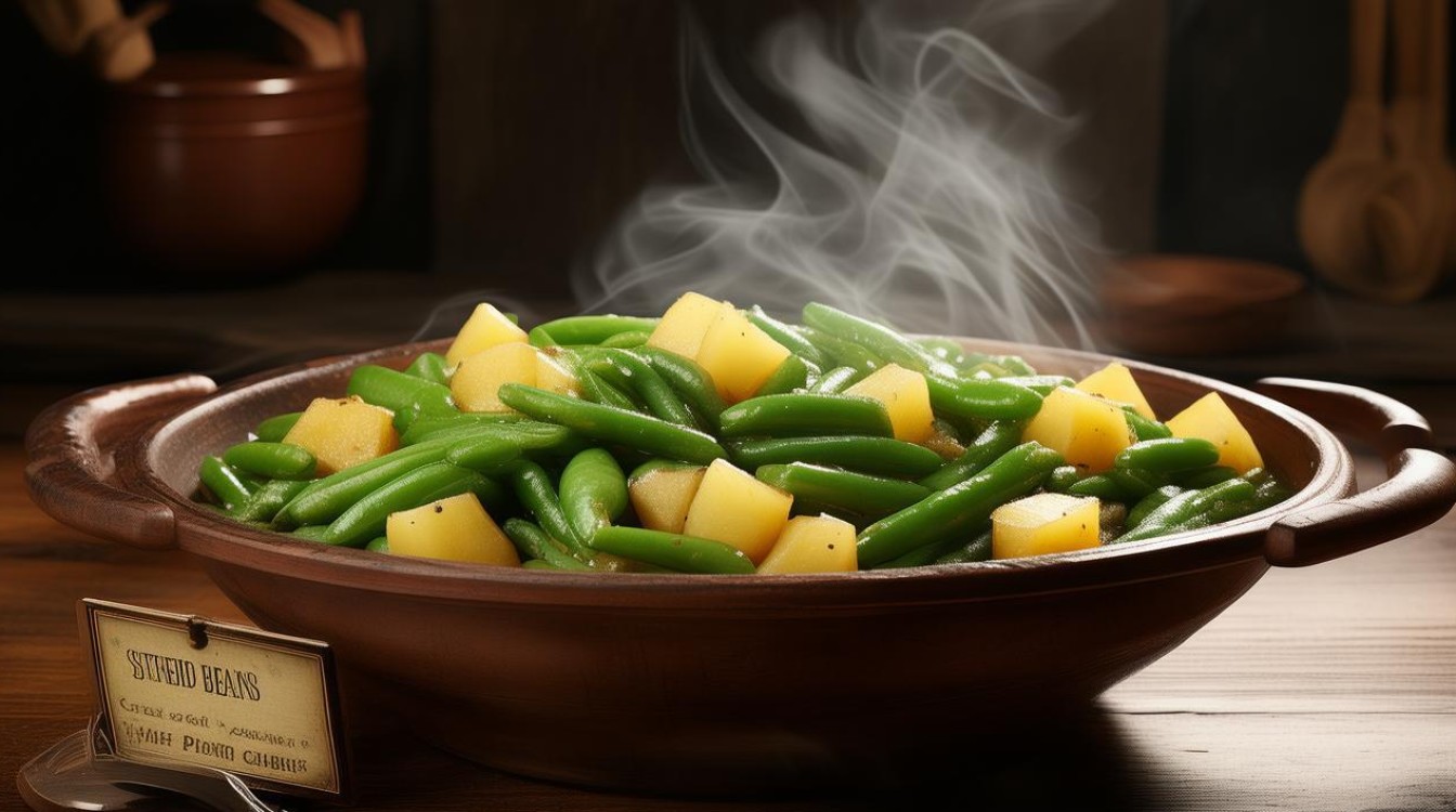 豆角炖土豆块