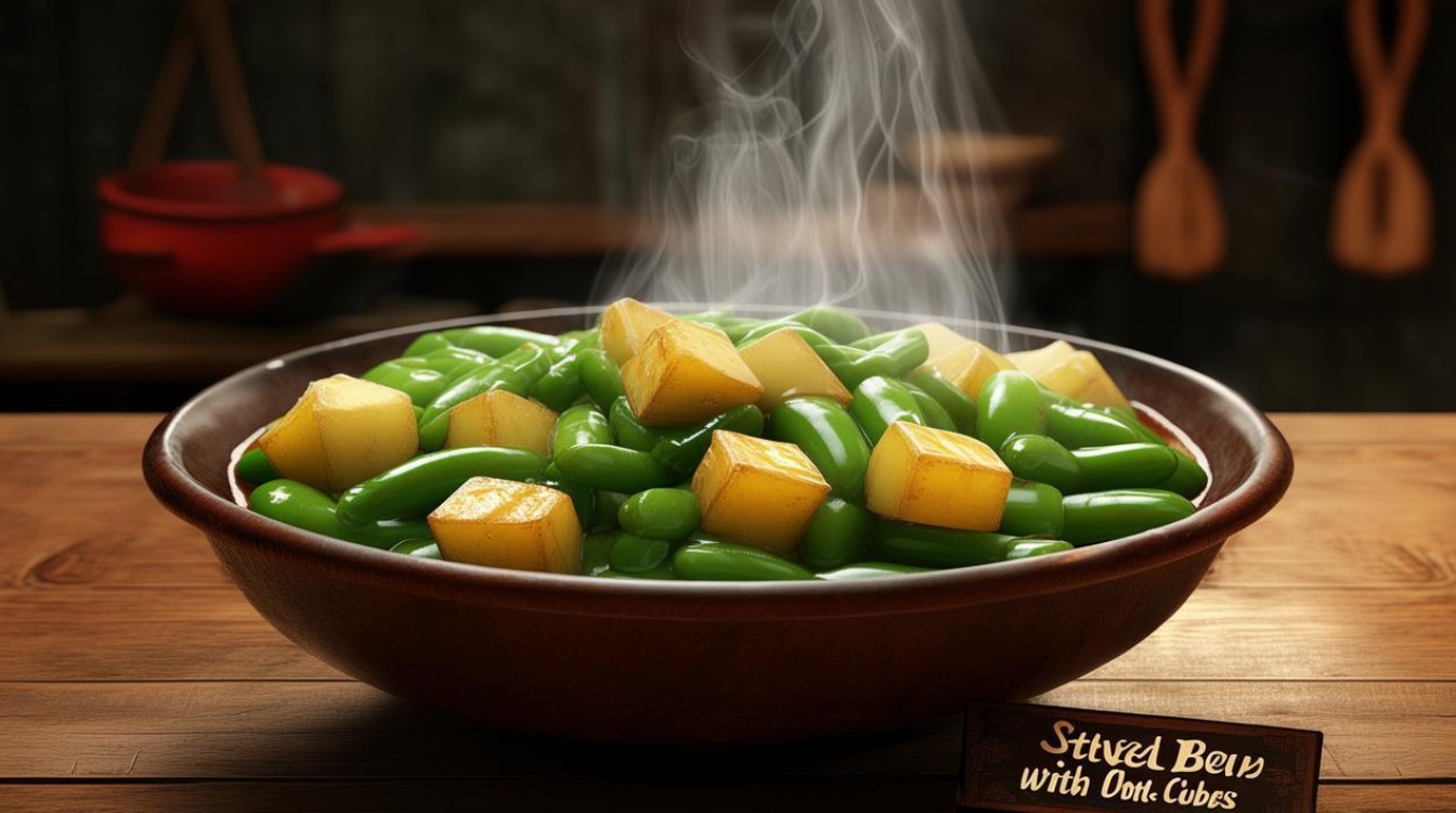 豆角炖土豆块
