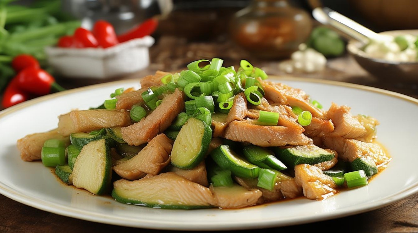 家常丝瓜炒肉片